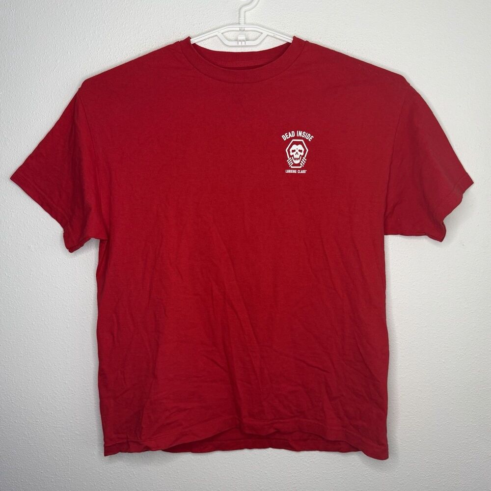 Lurking Class Dead Inside T-Shirt Red Graphic Tee Men’s XL 100% Cotton